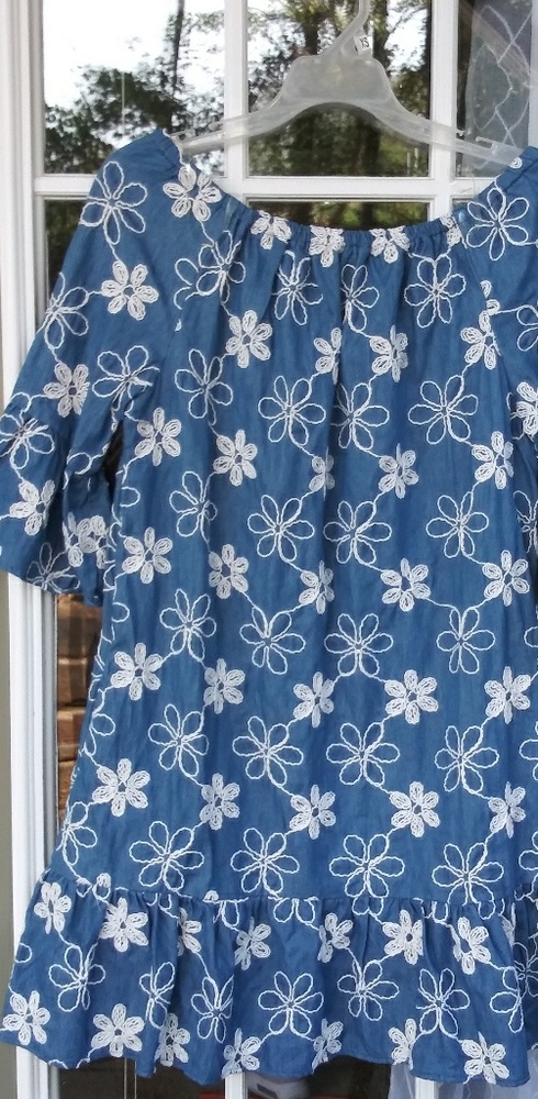ICE Blue dress with floral detailed.